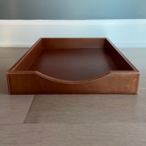 Coach Leather Desk Tray